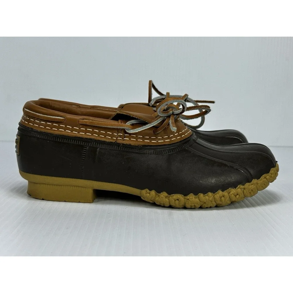 LL BEAN BEAN‎ BOOTS 175067 Women's Rubber Moc Low Duck Boots Size 6M Made In USA